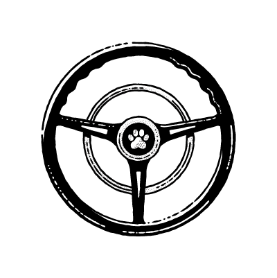 A stylized black and white graphic showing concentric circles with a paw print in the center, intersected by several curved and straight lines, all on a black background—perfect for a creative public affairs strategy or global marketing strategy.